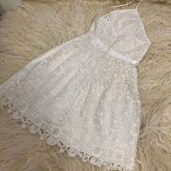 AIDAN MATTOX Lace Knee-Length Dress - Picture 9 of 12